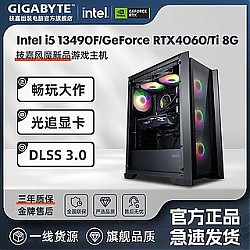 GIGABYTE 技嘉 Intel i5 13490F/RTX4060Ti电竞光追游戏DIY电脑组装主机