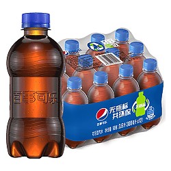pepsi 百事 可乐 Pepsi 汽水 碳酸饮料 300ml*12瓶 无瓶标环保装 百事出品