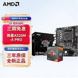 AMD R5 5600G+微星A520M-A PRO 套装带核显