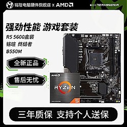 MAXSUN 铭瑄 AMD Ryzen 锐龙 R5 5600盒装 铭瑄 终结者 B550M 主板CPU套装