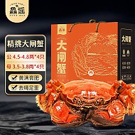 XIAN YAO 鱻谣 大闸蟹鲜活螃蟹 公4.5-4.8两 母3.5-3.8两 4对8只