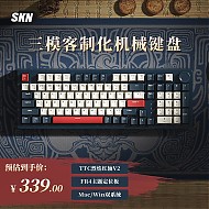 skn 青龙3.0机械键盘 三模连接  Pro量产客制化键盘 98配列办公键盘 2U大键0 电-TTC烈V2