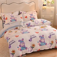 Disney 迪士尼 床上四件套牛奶绒床单被套枕套儿童床上用品学生宿舍单双人床套件 星黛露 200*230