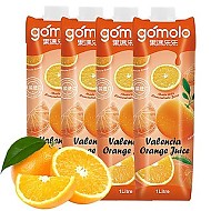 gomolo 果满乐乐 原装进口百分百纯橙汁 1L*2瓶
