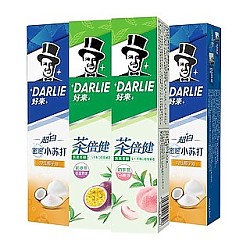 88VIP：DARLIE 好来 茶倍健超白牙膏套组（小苏打190g*2+白桃160g+百香果160g）