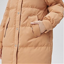 ERAL 艾莱依 羽绒服女新款衬衫领短款时尚设计冬季保暖加厚中长好看外套