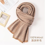 画丝成巾 冬季加厚100%纯羊毛围巾