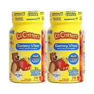 L'il Critters 婴幼儿童复合维生素叶黄素营养软糖 70粒 2瓶