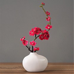 帕美居 陶瓷花瓶+红梅花