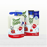 POM'POTES 法优乐 儿童酸奶蓝莓草莓水果味 4袋*85g