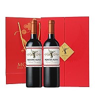 88VIP：MONTES 蒙特斯 欧法系列赤霞珠葡萄酒 750ml*2瓶 礼盒装