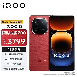vivo iQOO 12 12GB+256GB燃途版 第三代骁龙 8 自研电竞芯片Q1 大底主摄潜望式长焦 5G手机