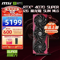 MSI 微星 RTX 4070 SUPER 12G 魔龙姬 SLIM