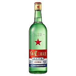 88VIP：红星 北京红星二锅头大二56度绿瓶500ml*12整箱装清香型白酒高度口粮酒
