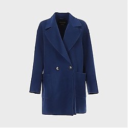 Massimo Dutti 女士含羊毛宽松舒适纯色摩登保暖时尚大衣