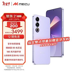 移动端、京东百亿补贴：MEIZU 魅族 21 5G手机 12GB+256GB 灵动紫