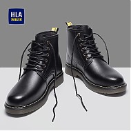 HLA 海澜之家 男靴经典舒适英伦风马丁靴简洁复古潮流靴子 黑色 38