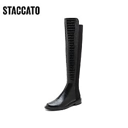 STACCATO 思加图 冬季新款简约套筒骑士靴长筒靴超长靴女长靴9Y609DC1