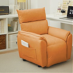 积木部落 懒人沙发客厅可躺家用单人沙发电竞沙发椅久坐靠背椅书房办公椅子 橙色