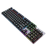 HP 惠普 GK100F 104键 有线机械键盘 黑色 青轴 RGB