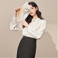 限尺码：WESTLINK 西遇 新中式国风长袖衬衫女上衣春秋设计感优雅知性设计感衬衣上衣配马面裙