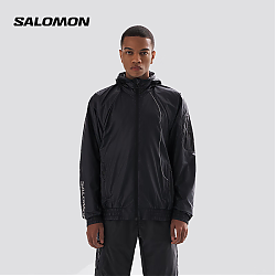 salomon 萨洛蒙 户外运动轻量耐磨透气舒适防泼水防风夹克外套 EQUIPE 深黑色