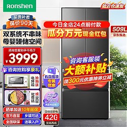 Ronshen 容声 离子净味系列 LB050900101J 风冷多门冰箱 509升 墨韵灰