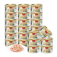 Wanpy 顽皮 泰国进口白金罐猫罐头85g*24罐白身吞拿鱼添加虾仁 成猫零食湿粮