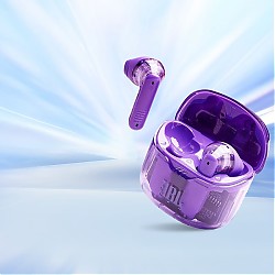JBL 杰宝 TUNE FLEX 半入耳式真无线主动降噪蓝牙耳机 紫色