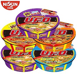 NISSIN 日清食品 UFO飞碟炒面方便面12盒多口味组合装泡面干拌面整箱速食 5种口味混合