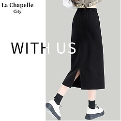 La Chapelle City 拉夏贝尔半身裙女2024新款春季流行梨型身材a字长 2024：- S