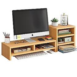 M.S.Feel 蔓斯菲尔 电脑增高架显示器托架垫高底座台式支架桌面收纳架子办公桌置物架  40*20*6cm