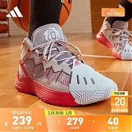 adidas 阿迪达斯 罗斯SOC签名版中帮专业篮球运动鞋男子阿迪达斯官方 灰/白/红 46(285mm)