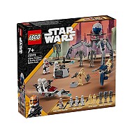 LEGO 乐高 积木星球大战75372克隆人士兵与战斗机器人战斗积木玩具