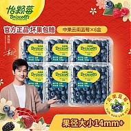 怡颗莓 当季云南蓝莓 Jumbo超大果国产蓝莓 新鲜水果 云南当季125g*6盒