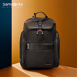 Samsonite 新秀丽 总裁包ENCODE 黑标双肩包 大容量男士商务背包 HO0*019 黑色