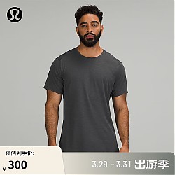 lululemon 丨Fast and Free 男士运动短袖 T 恤 LM3CQ7S 杂色石墨灰 M/8