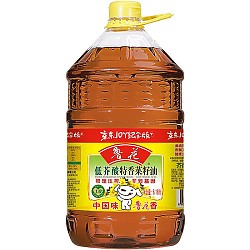 移动端、京东百亿补贴：luhua 鲁花 食用油 低芥酸特香菜籽油 6.18L 物理压榨