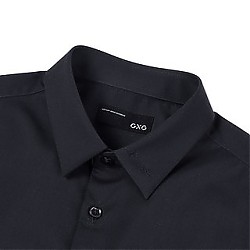 限尺码：GXG 夏季商场同款简约休闲刺绣短袖衬衫