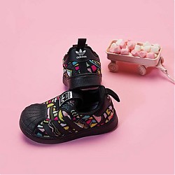 百亿补贴：adidas 阿迪达斯 三叶草婴童鞋正品SUPERSTAR 360 I贝壳头运动板鞋EE8389