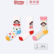 BANDGEWOO 阪织屋 PEKO不二家系列夏季棉质透气水晶提花女士短筒袜