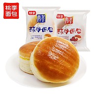 桃李 酵母面包牛奶蛋羹味/红豆馅 营养早餐手撕面包零食点心整箱6袋