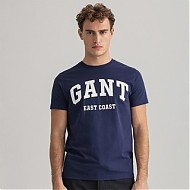 GANT 甘特 夏季男士印花美式休闲圆领短袖重磅T恤2003129