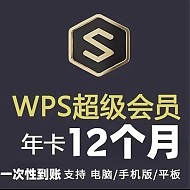 WPS 金山软件 超级会员年卡12个月