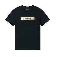 卡尔文·克莱恩 Calvin Klein CK男装 夏季短袖T恤男 圆领休闲上衣男 黑色