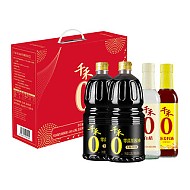 88VIP：千禾 酱油0添加礼盒1.28L*2+500ML*2特级生抽白醋料酒