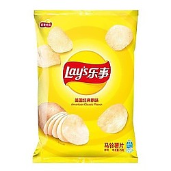 乐事（Lay's）薯片 美国经典原味/黄瓜味135g+食用盐400g