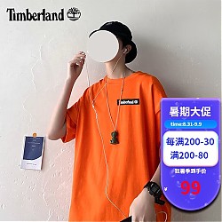 Timberland 男子纯棉橙色T恤 A26S7CL7