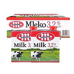 MLEKOVITA 妙可 全脂高钙纯牛奶 1L*12盒