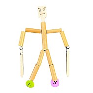 竺古力 六年级教材竹制手工竹节人玩具